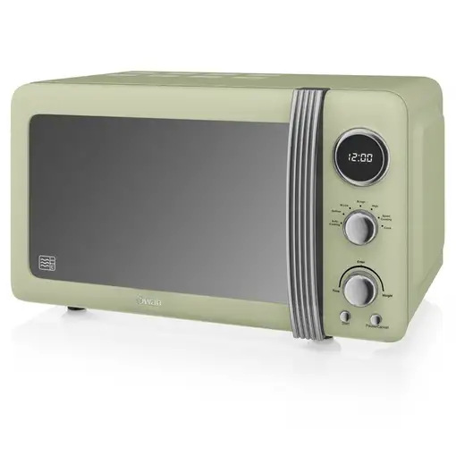 Retro Microondas Digital 20L, 5 Niveles de Potencia,  SM22030GNEU SWAN