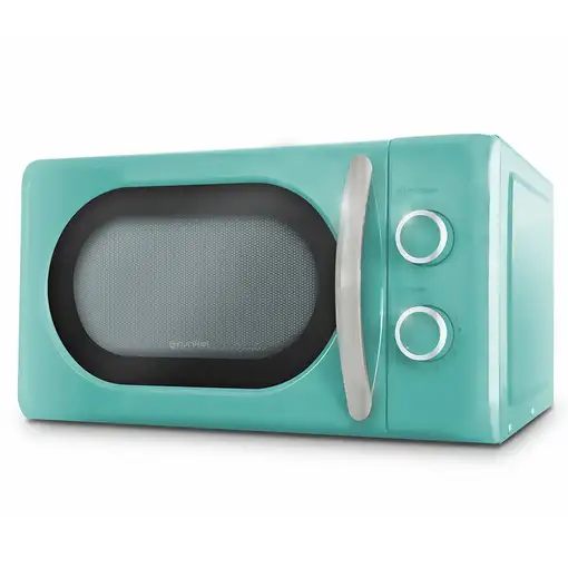 Microondas Vintage 20L, 700W, 5 potencias, 8 programas, azul