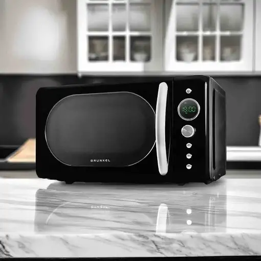 Microondas sin grill Vintage negro, 20 L, 700 W, MW-DGN GRUNKEL