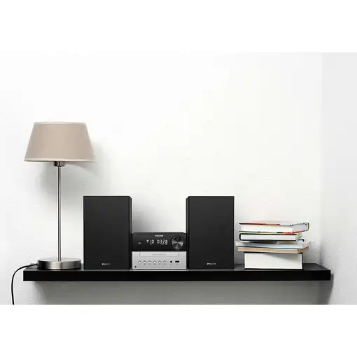 Philips TAM3205 Microcadena de música para uso doméstico 18 W Negro, Plata