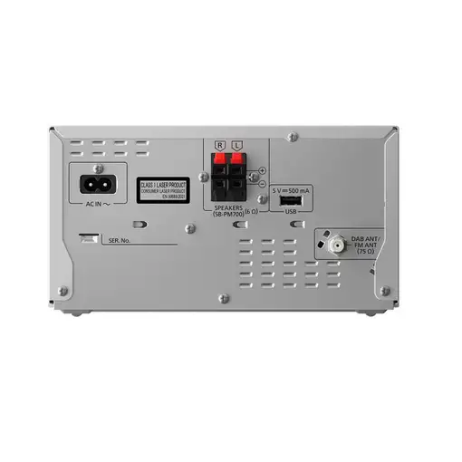 Panasonic SC-PM702 Microcadena de música para uso doméstico 80 W Negro, Plata