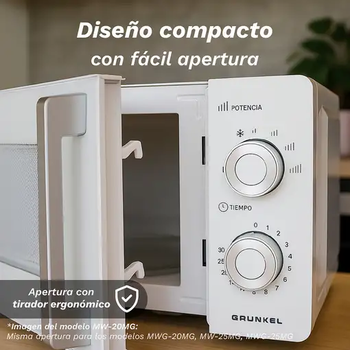 Microondas sin grill blanco, 20L, 700 W, MW-20MG GRUNKEL