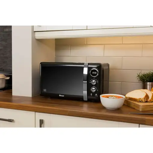 Retro Microondas Digital 20L, 5 Niveles de Potencia, SM22030LBNEU SWAN