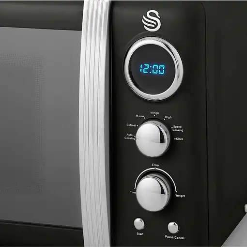 Retro Microondas Digital 20L, 5 Niveles de Potencia, SM22030LBNEU SWAN