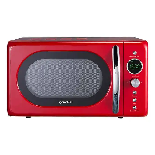 Microondas sin grill Vintage rojo, 20 L, 700 W, MW-DGR GRUNKEL