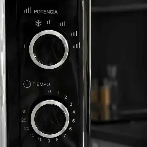 Microondas sin grill Vintage negro, 20 L, 700 W, MW-20NEGRO GRUNKEL