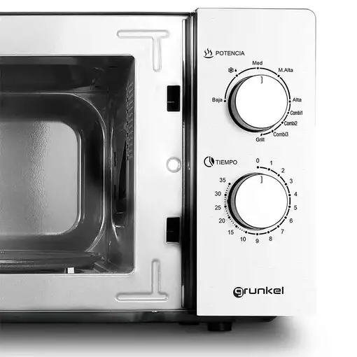 Microondas con grill inox, 20L, 700 W, MWG-20INOX GRUNKEL