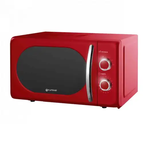Microondas Vintage 20L, 700W, 5 potencias, 8 programas, rojo