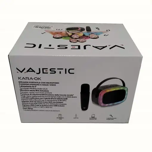 New Majestic KARA-OK Altavoz monofónico portátil Negro