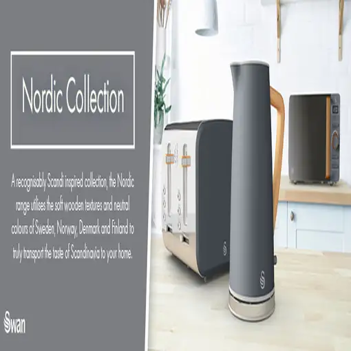 Nordic Microondas Digital, 20L, 6 Niveles, Temporizador,  SM22036GRENEU SWAN