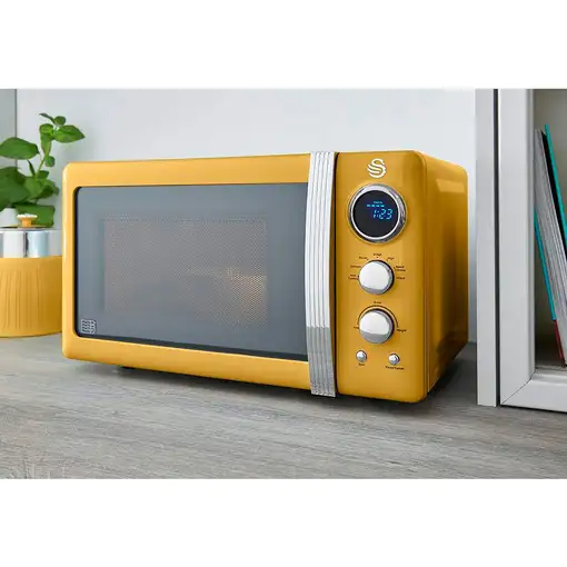 Retro Microondas Digital 20L, 5 Niveles de Potencia,  SM22030YELNEU SWAN
