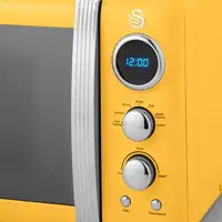 Retro Microondas Digital 20L, 5 Niveles de Potencia,  SM22030YELNEU SWAN