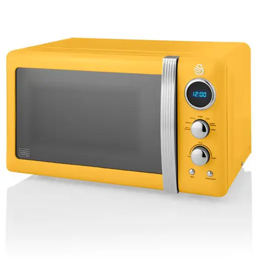 Retro Microondas Digital 20L, 5 Niveles de Potencia,  SM22030YELNEU SWAN