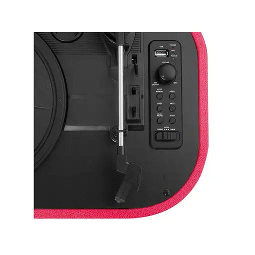 Trevi TT 1020 BT Tocadiscos de tracción directa Rojo Semiautomático