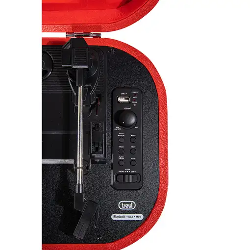 Trevi TT 1020 BT Tocadiscos de tracción directa Rojo Semiautomático