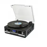 Technaxx TX-22+ Tocadiscos de tracción por correa Negro Semiautomático