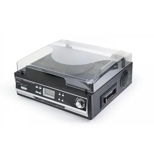 Technaxx TX-22+ Tocadiscos de tracción por correa Negro Semiautomático