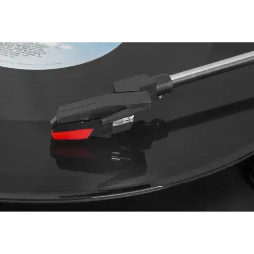 Technaxx TX-22+ Tocadiscos de tracción por correa Negro Semiautomático