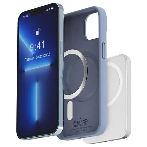 PURO Icon Mag funda para teléfono móvil 17 cm (6.7") Azul