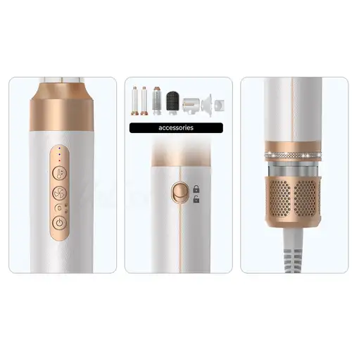 Secador de pelo Profesional de Alta Velocidad Klack Hot Air Styler 7 en 1