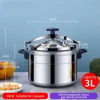 Olla a presión Klack de 3 Litros, de aleación de aluminio con asas dobles