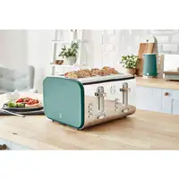 Nordic Tostadora Pan Ranura Ancha 4 Rebanadas, 3 Funciones, ST14620GRENEU SWAN