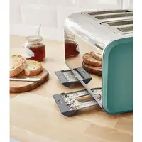 Nordic Tostadora Pan Ranura Ancha 4 Rebanadas, 3 Funciones, ST14620GRENEU SWAN