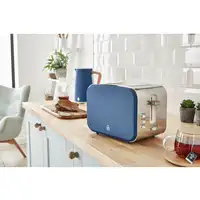 Nordic Tostadora Pan Ranura Ancha 2 Rebanadas, 3 Funciones, ST14610BLUNEU SWAN