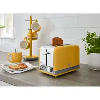 Retro Set Desayuno Hervidor de Agua 1,8 L,Tostadora 2 Rebanadas,STP7050YELNEU SWAN