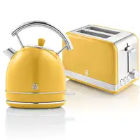 Retro Set Desayuno Hervidor de Agua 1,8 L,Tostadora 2 Rebanadas,STP7050YELNEU SWAN