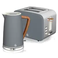 Nordic Set Desayuno, Hervidor Agua 1,7 L, Tostadora 2 rebanadas,STP2090GRYNEU SWAN