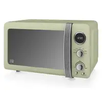 Retro Set Desayuno Hervidor Agua 1,8L, Tostadora,Microondas 20L, STRP2070GNEU SWAN