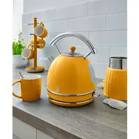 Retro Set Desayuno Hervidor Agua 1,8L,Tostadora,Microondas 20L,STRP2070YELNEU SWAN