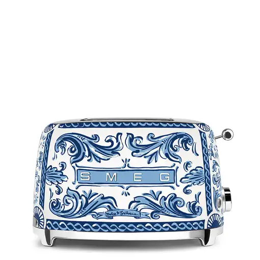 Smeg TSF01DGBEU tostadora 2 rebanada(s) 950 W Azul, Blanco