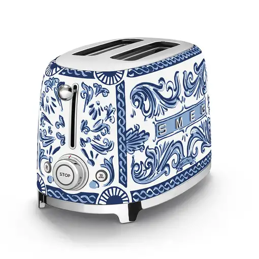 Smeg TSF01DGBEU tostadora 2 rebanada(s) 950 W Azul, Blanco
