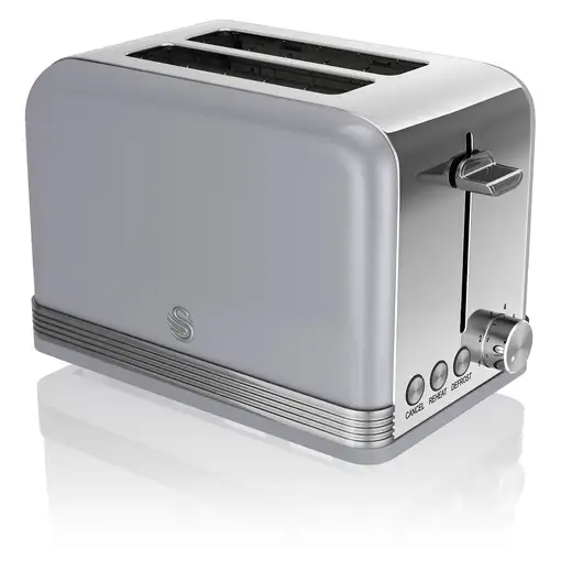 Retro Set Desayuno Hervidor de Agua 1,8 L, Tostadora 2 Rebanadas,STP7050GRNEU SWAN