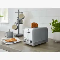 Retro Tostadora Pan Ranura Ancha 2 Rebanadas,  Descongelación, ST19010GRNEU SWAN