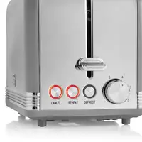 Retro Tostadora Pan Ranura Ancha 2 Rebanadas,  Descongelación, ST19010GRNEU SWAN