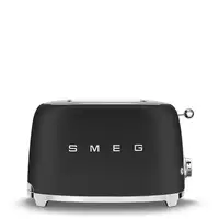 Smeg TSF01BLMEU tostadora 6 2 rebanada(s) 950 W Negro, Acero inoxidable