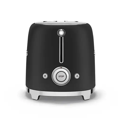 Smeg TSF01BLMEU tostadora 6 2 rebanada(s) 950 W Negro, Acero inoxidable