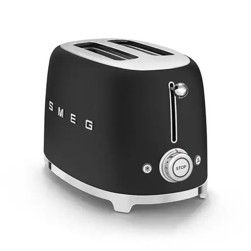 Smeg TSF01BLMEU tostadora 6 2 rebanada(s) 950 W Negro, Acero inoxidable