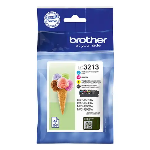 Brother LC3213VALDR cartucho de tinta 4 pieza(s) Original Negro, Cian, Magenta, Am
