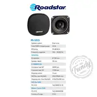 Altavoces de Coche 10cm, Coaxial,Audio 2 Vías,2 Altavoces,PMPO 30W,PS1015 Roadstar