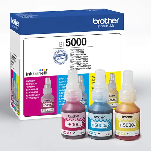 Brother BT5000CLVAL cartucho de tinta 3 pieza(s) Original Cian, Magenta, Amarillo