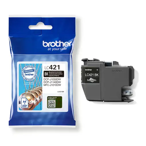 Brother LC421BK cartucho de tinta 1 pieza(s) Original Negro