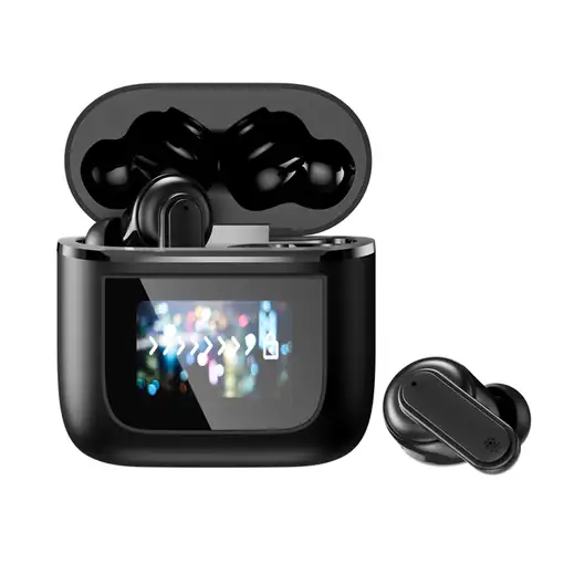 Auriculares inalámbricos Bluetooth Klack YX27 pantalla táctil Negro