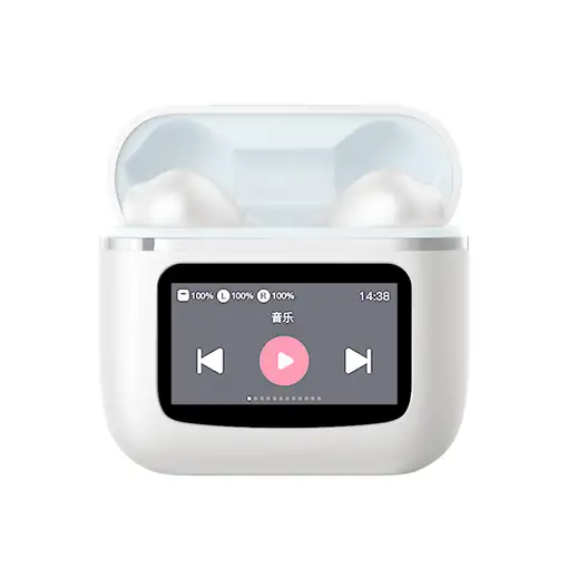 Auriculares inalámbricos Bluetooth Klack T68 Pro LED a Color Blanco
