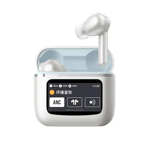 Auriculares inalámbricos Bluetooth Klack T68 Pro LED a Color Blanco