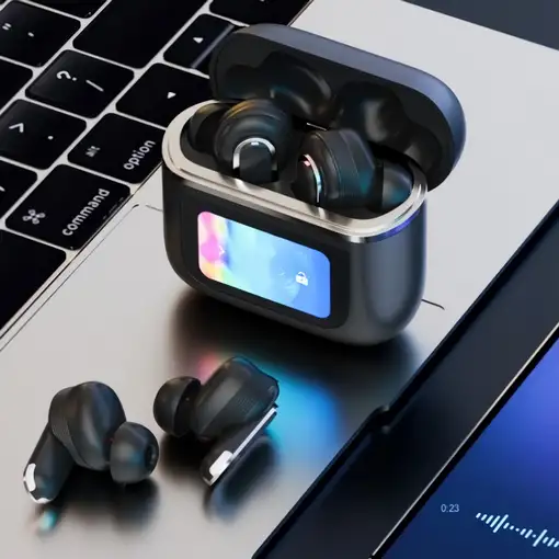Auriculares Bluetooth Klack con Cancelación de ruido real (ANC)  Pantalla táctil