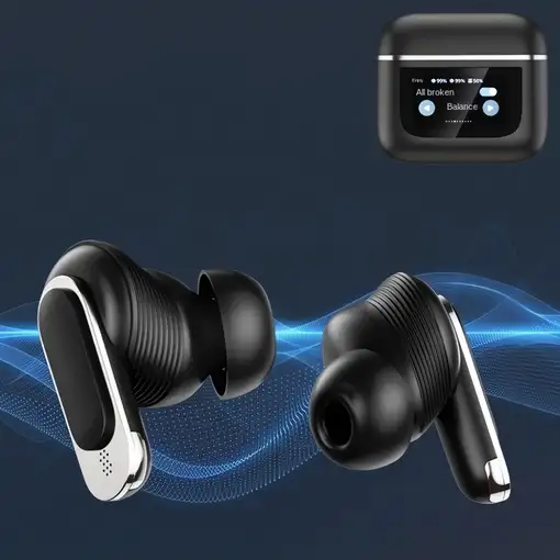Auriculares Bluetooth Klack con Cancelación de ruido real (ANC)  Pantalla táctil